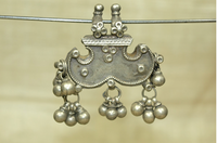 Antique Coin Silver Indian Pendant