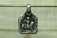 Hindu Goddess Durga Silver Pendant from India