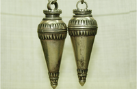 Pair of Large Silver Pendants from India