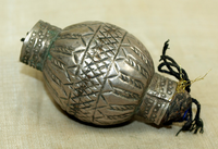 Vintage Afghan Large Silver Bead