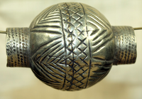 Vintage Afghan Large Silver Bead