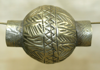 Vintage Afghan Large Silver Bead