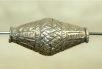 Antique Silver Bicone Bead from Afghanistan
