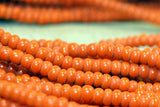 Tamba of Antique Dark Orange Seed Beads, 8º