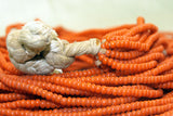 Tamba of Antique Dark Orange Seed Beads, 8º