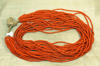 Tamba of Antique Dark Orange Seed Beads, 8º