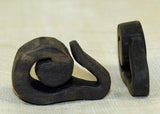 Hook/Link, Black Palmwood Carving, Lou Zeldis Collection