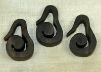 Hook/Link, Black Palmwood Carving, Lou Zeldis Collection