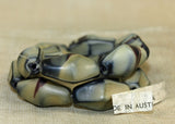 Vintage Austrian Matte Tan and Black Beads