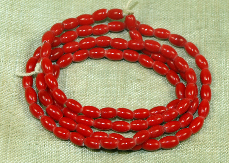 Pre-WWII Tiny Red Glass Beads, Japan | Beadparadise.com