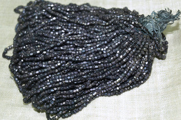 Large Bunch of Antique Hematite 3-Cut 10º Beads
