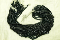 Vintage Venetian Black Glass Bugles