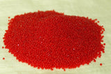 Vintage 18º True-Red Seed Beads, 50 gram bag
