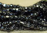 Vintage Czech 16º Gunmetal 3-Cut Seed Beads