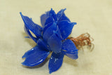 Venetian Glass Leaves - Cobalt Blue