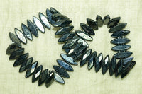 Vintage Czech Glass Hematite Nail Heads