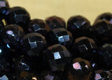 Vintage Czech Blue Iris Fire Polish Glass Beads