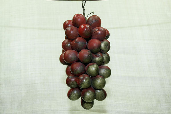 Vintage Czech Grape Clusters, Small Red with Gold Splash