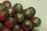 Vintage Czech Grape Clusters, Small Red with Gold Splash