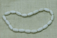 Vintage German Glass, White Ovals