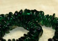 Vintage Dark Emerald Green German Glass Beads