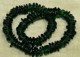 Vintage Dark Emerald Green German Glass Beads