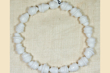 Vintage Japanese Wound White Glass Beads