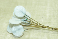 Vintage Japanese Glass Leaves on Wire