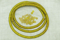 Grungy Yellow 6mm Vinyl Disc Beads