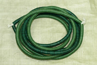 Two strand of 6MM Green Vinyl Disc Beads