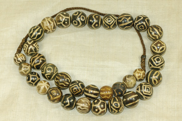 Strand of Pumtek Beads from Thailand
