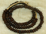 Wooden "Coffee Bean" Beads from Burkina Faso, West Africa
