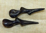 Pair of Shell Shape Carved Water Buffalo Horn; from the Lou Zeldis Studio