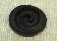 Black Palmwood Kualia Shell-Style Bead; Lou Zeldis Collection