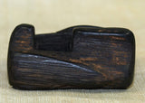 Textured Black Palmwood Pendant; Lou Zeldis Collection