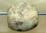 Large Ancient Greenish Fossilized Coral Bead from Indonesia; Lou Zeldis Studio