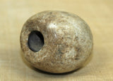 Large Ancient Greenish Fossilized Coral Bead from Indonesia; Lou Zeldis Studio