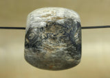 Large Ancient Greenish Stone Bead from Mali; Lou Zeldis Studio