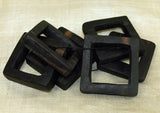 Large Black Palmwood Square Component; Lou Zeldis Collection