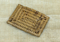 Handmade Ratan Rectangle Component Piece from the Lou Zeldis Studio