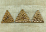Handmade Ratan Triangle Component Piece from the Lou Zeldis Studio