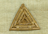 Handmade Ratan Triangle Component Piece from the Lou Zeldis Studio