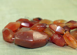 Strand of Hand-Carved Carnelian Beads from the Lou Zeldis Collection