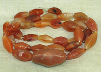 Strand of Hand-Carved Carnelian Beads from the Lou Zeldis Collection