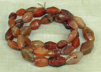 Strand of Hand-Carved Carnelian Beads from the Lou Zeldis Collection