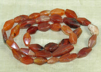 Strand of Hand-Carved Carnelian Beads from the Lou Zeldis Collection
