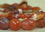 Collection of Mixed Carnelian and Semi-Precious Gemstone Beads