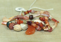 Strand of Small Old and Ancient Carnelian Beads from Afghanistan