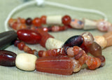 Strand of Small Antique and Old Carnelian Beads from Afghanistan