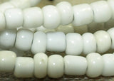Strand of 10º White Indonesian Seed Beads; Lou Zeldis Components